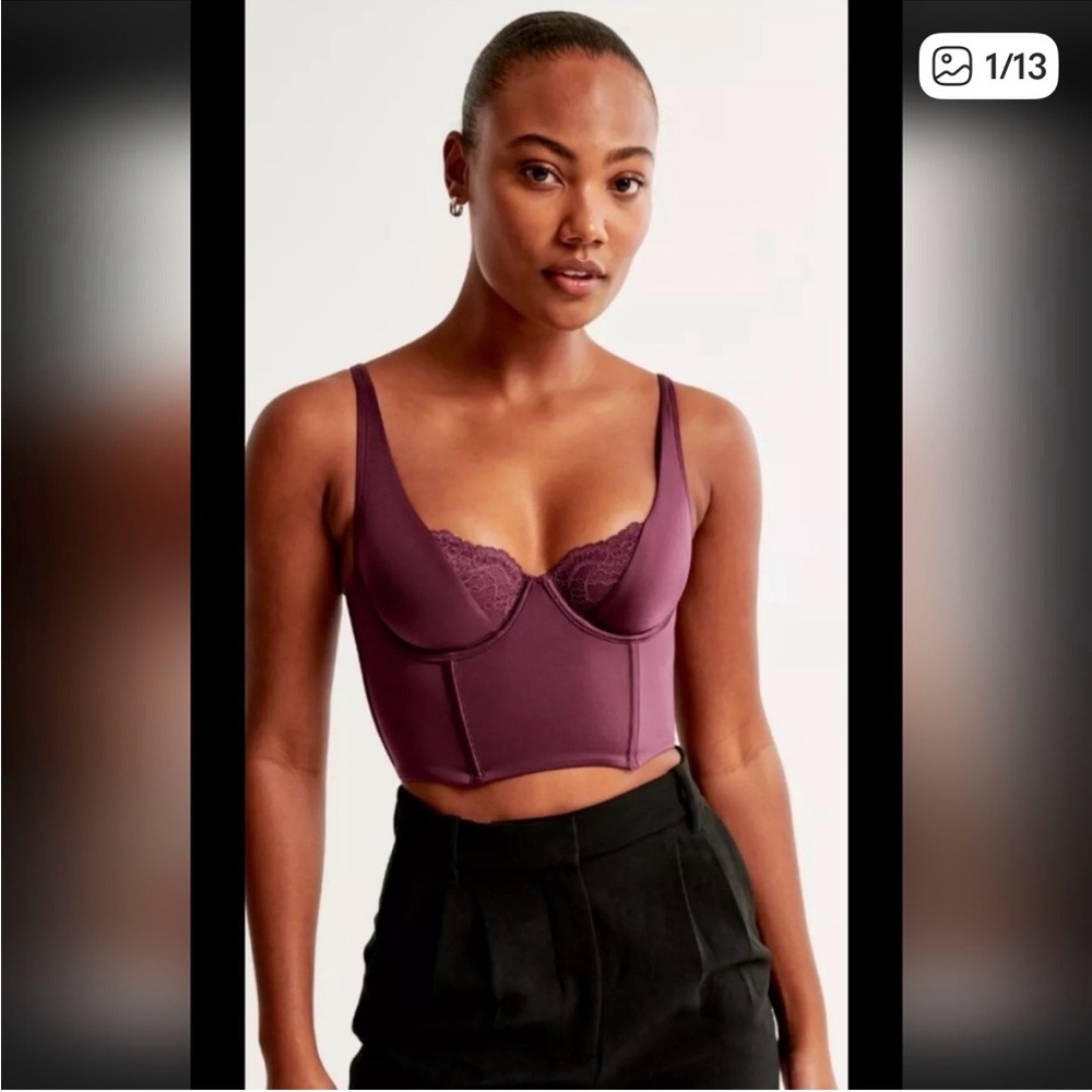 Abercrombie satin and lace corset